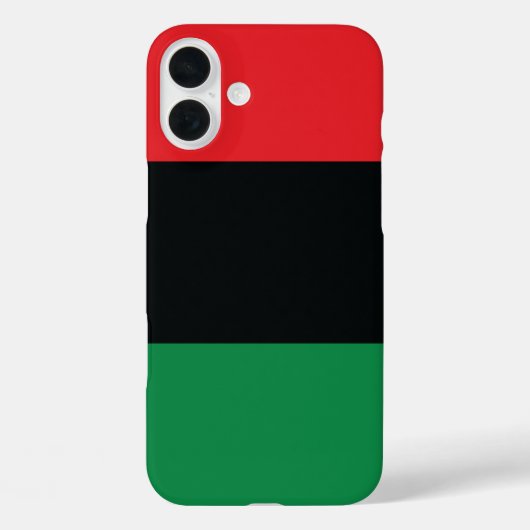 Coques Case-Mate iPhone Drapeau rouge, noir et vert (Verso)