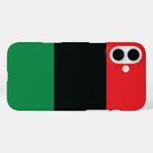Coques Case-Mate iPhone Drapeau rouge, noir et vert (Verso (horizontal))