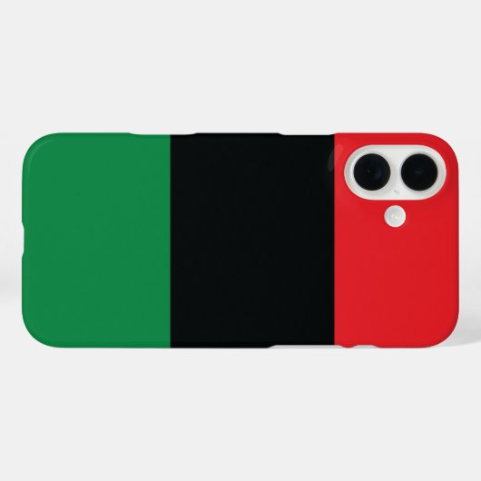 Coques Case-Mate iPhone Drapeau rouge, noir et vert (Verso (horizontal))