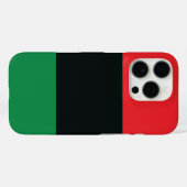 Coques Case-Mate iPhone Drapeau rouge, noir et vert (Verso (horizontal))