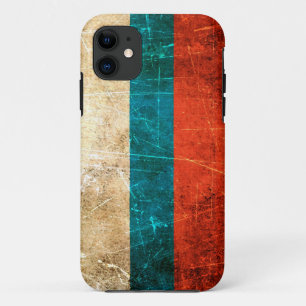 Coque Case-Mate Pour iPhone Drapeau russe vintage rayé et porté