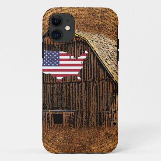 Coques Case-Mate iPhone Drapeau rustique américain (Dos)