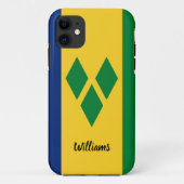 Coques Case-Mate iPhone Drapeau Saint-Vincent-et-les Grenadines Prénom Tex (Dos)