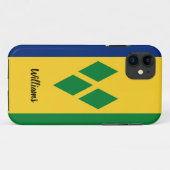 Coques Case-Mate iPhone Drapeau Saint-Vincent-et-les Grenadines Prénom Tex (Dos (Horizontal))