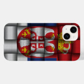Coques Case-Mate iPhone Drapeau Serbie (Verso (horizontal))