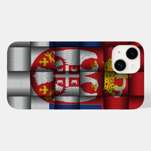 Coques Case-Mate iPhone Drapeau Serbie (Verso (horizontal))
