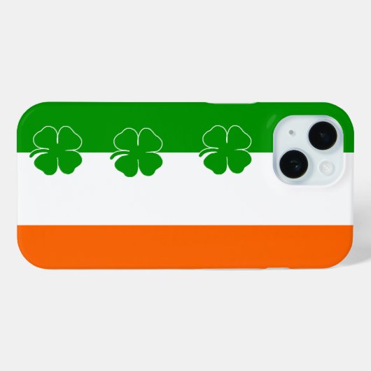 Coques Case-Mate iPhone Drapeau Shamrock [Irish Pride] (Verso (horizontal))