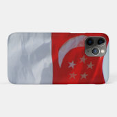 Coques Case-Mate iPhone drapeau singapourien (Dos (Horizontal))