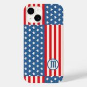 Coques Case-Mate iPhone Drapeau Stars & Stripes Patriotique iPhone 14 Coqu (Verso)