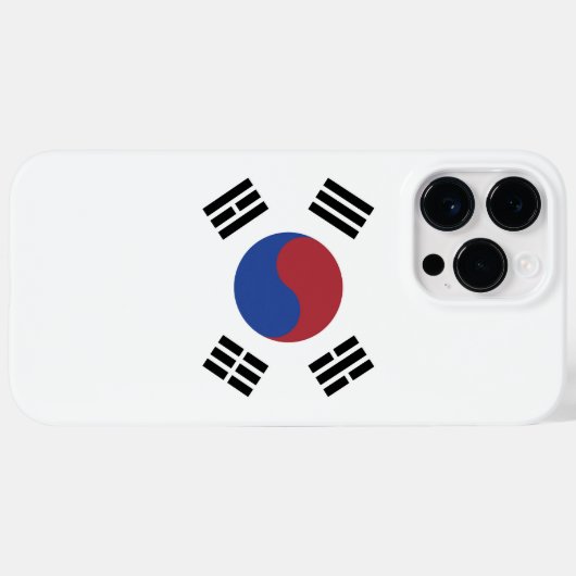 Coques Case-Mate iPhone drapeau sud-coréen (Verso (horizontal))