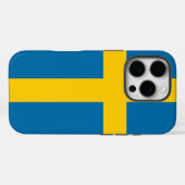 Coques Case-Mate iPhone Drapeau Suède (Verso (horizontal))