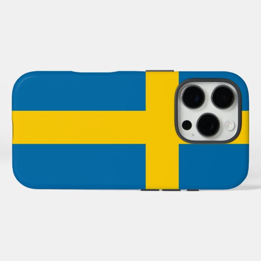 Coques Case-Mate iPhone Drapeau Suède (Verso (horizontal))