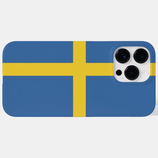 Coques Case-Mate iPhone Drapeau suédois (Verso (horizontal))
