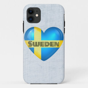 Etui iPhone Case-Mate Drapeau suédois en forme de cœur