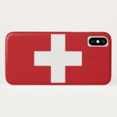 Coques Case-Mate iPhone Drapeau Suisse (Dos (Horizontal))