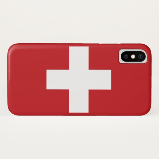 Coques Case-Mate iPhone Drapeau Suisse (Dos (Horizontal))