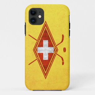 Coques Pour iPhone Drapeau suisse de hockey sur glace