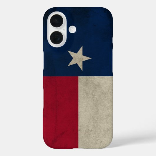 Coques Case-Mate iPhone Drapeau Texas Grunge - Étoile solitaire (Verso)