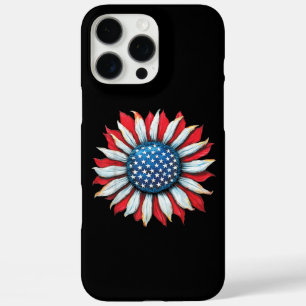 Coques iPhone 16 Pro Max Drapeau Tournesol Américain 4 juillet Femmes Homme