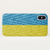 Coques Case-Mate iPhone drapeau tricoté ukrainien (Dos (Horizontal))
