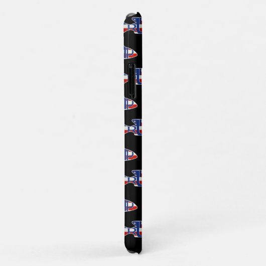 Coques Case-Mate iPhone Drapeau TRUMP en noir (Dos/Droite)