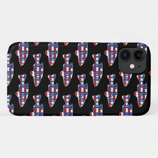 Coques Case-Mate iPhone Drapeau TRUMP en noir (Dos (Horizontal))