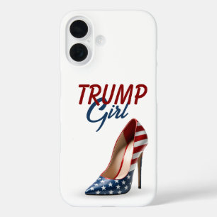 Coques iPhone 16 Drapeau TRUMP GIRL haute chaussure talon