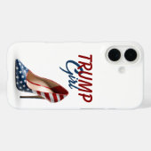 Coques Case-Mate iPhone Drapeau TRUMP GIRL haute chaussure talon (Verso (horizontal))