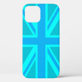 Coques Case-Mate iPhone Drapeau Turquoise Union Jack britannique (Verso)
