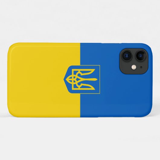 Coques Case-Mate iPhone Drapeau ukrainien Armoiries (Dos (Horizontal))