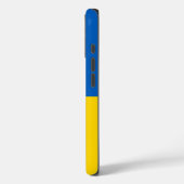 Coques Case-Mate iPhone Drapeau ukrainien avec armoiries et texte personna (Verso / Gauche)