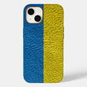 Coques Case-Mate iPhone Drapeau ukrainien en cuir (Verso)