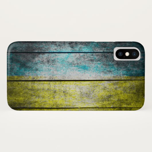 Coques Case-Mate iPhone Drapeau ukrainien sur bois (Dos (Horizontal))