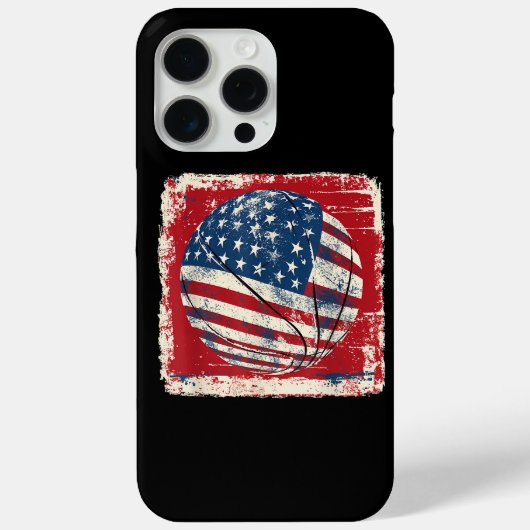 Coques Case-Mate iPhone Drapeau USA Basketball du 4 juillet (Verso)