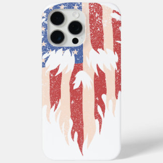 Coque iPhone 15 Pro Max Drapeau USA Crâne Barbe | Design Patriotique en Dé