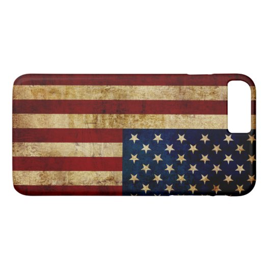 Coques Case-Mate iPhone Drapeau USA / Grunge (Dos (Horizontal))