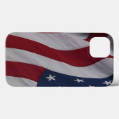 Coques Case-Mate iPhone Drapeau USA Waving Fabric (Verso (horizontal))