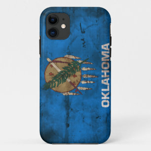 Coques Pour iPhone Drapeau usé de l'Oklahoma ;
