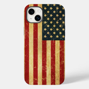 Coque Pour iPhone 14 Plus Drapeau Vintage américain Grunge