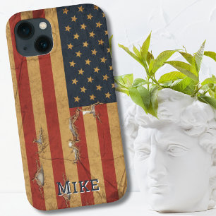 Case-Mate iPhone Case Drapeau vintage rétro américain, USA, Patriotique