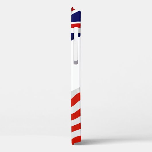 Coques Case-Mate iPhone Drapeaux britanniques américains monogrammes Patri (Verso / Gauche)