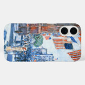 Coques Case-Mate iPhone Drapeaux Cinquième Avenue par Childe Hassam, Art V (Verso (horizontal))