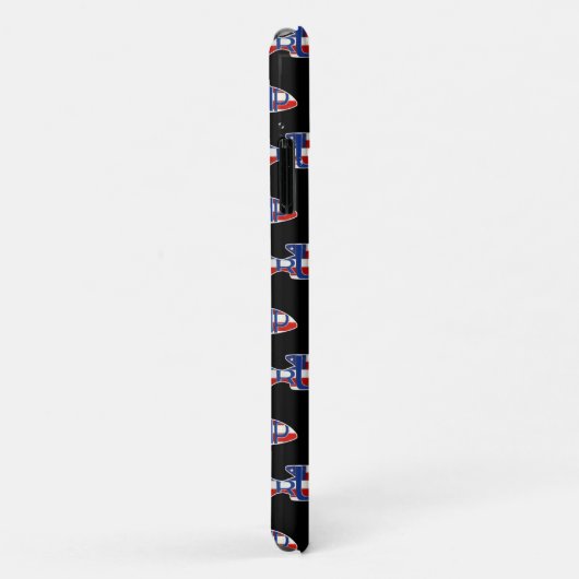 Coques Case-Mate iPhone Drapeaux de poisson TRUMP avec bulles (Dos/Droite)