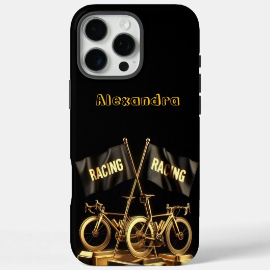 Coques Case-Mate iPhone Drapeaux de vélo dorés dans un étalage audacieux (Verso)