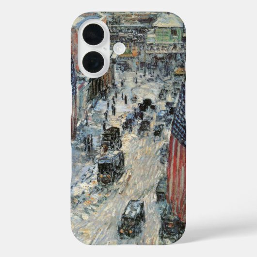 Coques Case-Mate iPhone Drapeaux sur la 57e Rue par Frederick Childe Hassa (Verso)