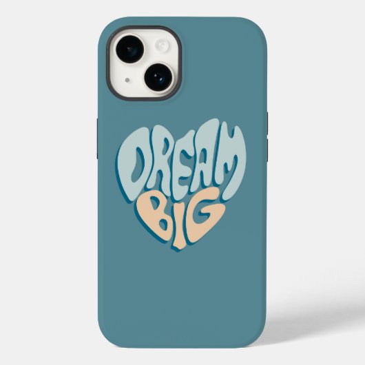 Coques Case-Mate iPhone Dream Big : Coeur bleu du succès (Verso)