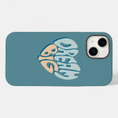 Coques Case-Mate iPhone Dream Big : Coeur bleu du succès (Verso (horizontal))