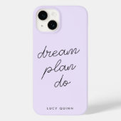 Coques Case-Mate iPhone Dream Plan Do Pastel Lilac Purple Modern Feminine (Verso)