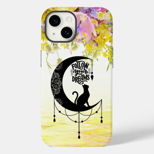 Coques Case-Mate iPhone Dreamcatcher avec chat | Suivez vos rêves (Verso)