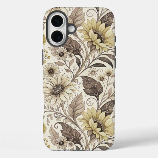 Coques Case-Mate iPhone Dreamed Sunflowers Art Nouveau (Verso)